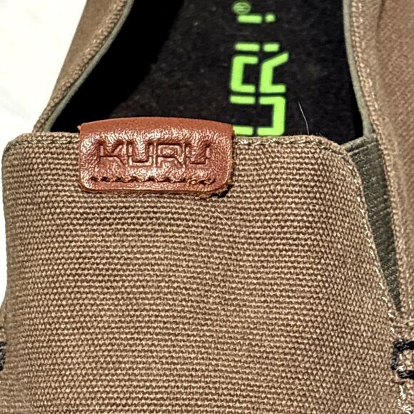 Deck Shoes Kuru Pace Classic Canvas Olive Green Slip On Loafers-Worn Once 9.5 US main image 11